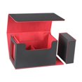 thumbnail image 3 of Caja de baraja de cartas para tarjetas coleccionables, caja de tarjetas plegable organizada, plegable para tarjetas deportivas, caja de almacenamiento rojo, 3 of 8
