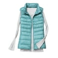 thumbnail image 2 of Zodanni Women Waistcoat Zip Up Puffer Vest Stand Collar Casual Down Vests Sleeveless Ladies Comfy Solid Color Slim Fit With Pockets Pink Blue M, 2 of 3