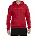 thumbnail image 3 of Dog Heartbeat | Paw Print EKG Lifeline | Veterinarian Vet Tech Dog Lover Unisex Hoodie Sweatshirt, Red, Medium, 3 of 5