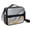 Grey and Gold-1, variant on Blue and Black Checkered Pattern Insulated Lunch Bag with Shoulder Strap and Bottle Holder,Bento School Lunch Bag Box,11x9.5x3.5 Inches