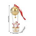 thumbnail image 3 of Christmas Decorations Hot Air Balloon Ornaments Set | Santa Snowman Reindeer Resin Metal Hanging Decor | 5.51 Inch Holiday Party Decorations | with Red Ribbon for Tree Wreath Festive Decor, 3 of 6