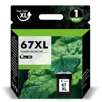 67XL Ink Cartridges Compatible for HP 67 67XL for OfficeJet 2755e 2755 4155 2722 2723 2724 2725 2732 Envy 6055 6455 6458 6475 Printer Ink (1 Pack Black)
