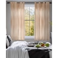 thumbnail image 3 of Beige Ombre Sheer Curtains 39 Inch Length 2 Panels Set for Living Room/Bedroom, Modern Abstract Art Gradient Kitchen Curtains Grommet Semi-Sheer Curtains Drapes Voile Window Treatments 27.5"x39"x2, 3 of 7