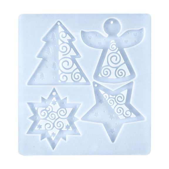 Christmas Angel Silicone Molds Clay UV Epoxy Resin Molds Jewelry Bag Pendant Keychain Necklace Earring Mould Crafts