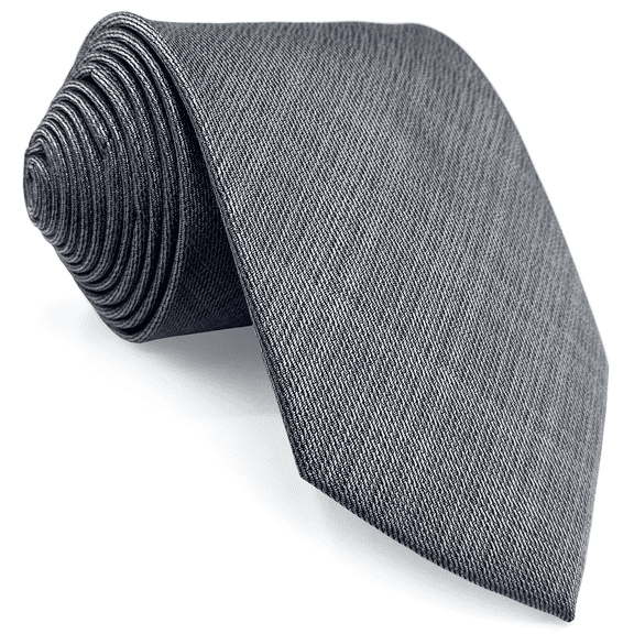 Solid Color Grey Mens Neckties Silk Ties Business Classic 57.5 inches
