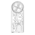thumbnail image 4 of Regla geométrica, múltiples formas, regla de dibujo matemático, plantilla de medición para Escuela secundaria, 4 of 8