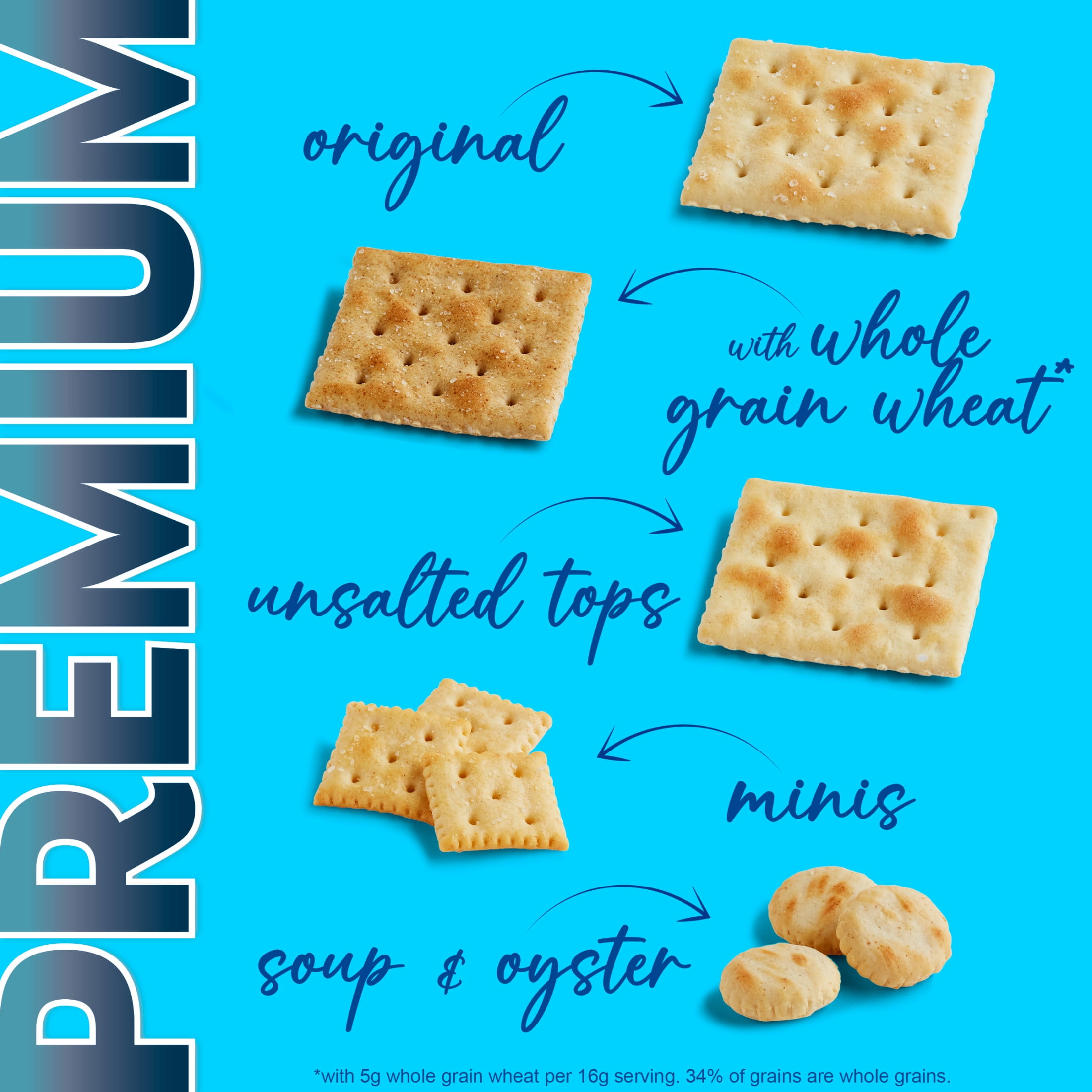Premium Fresh Stacks Unsalted Tops Saltine Crackers, Travel Snacks, 14.2 oz (8 Multi Snack Packs)