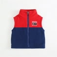 thumbnail image 4 of Ugoldhm Girls Boys Winter Vest Color Block Zip Up Sleeveless Jacket Kids Polar Fleece Warm Outterwear, 4 of 6