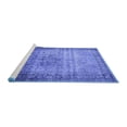 thumbnail image 2 of Ahgly Company Machine Washable Indoor Square Persian Blue Traditional Area Rugs, 4' Square, 2 of 4