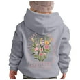 thumbnail image 5 of Gelikeya Pink Puff Graphic Preppy Hoodies Sweatshirts for Teen Girls Kids Floral Long Sleeve Cute Preppy Clothes Tops with Pockets 2-13Y (Grey, 3-4 Years), 5 of 8
