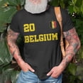 thumbnail image 3 of Belgium Soccer Jersey Number Twenty Belgian Flag Soccer Fan Tshirt, 3 of 6