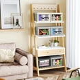 thumbnail image 6 of LEFEE Storage Bins with Lids, Fabric Cube Storage Organizer Bins with Window, Foldable Storage Baskets with Handle, Closet Organizers and Storage Boxs for Cloth, Toys, Books, DVDs, 3 Pcs, Beige, 6 of 7