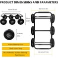 thumbnail image 4 of Maeklon 6 Wheel All Terrain Dolly, 800 Lbs Capacity Wheel Dolly,  36.6"×11.8" Heavy Duty Vehicle Dollies for Moving Cars, Trailers, SUV, Motorcycles and Boats, 4 of 8