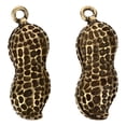 thumbnail image 1 of 2 Pcs Pendentif Porte-Clés en Laiton Forme D\'arachide Accessoires pour Porte-Clés de Voiture, 1 of 8