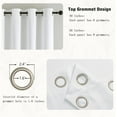 thumbnail image 4 of SIABC-Pure White Light Filtering Curtains for Bedroom 45 Inches Long 2 Panels Set, Sunlight Blocking Curtains for Small Windows, Grommet Energy Saving Thermal Insulated Short Drapes, 40Wx45L, 4 of 4