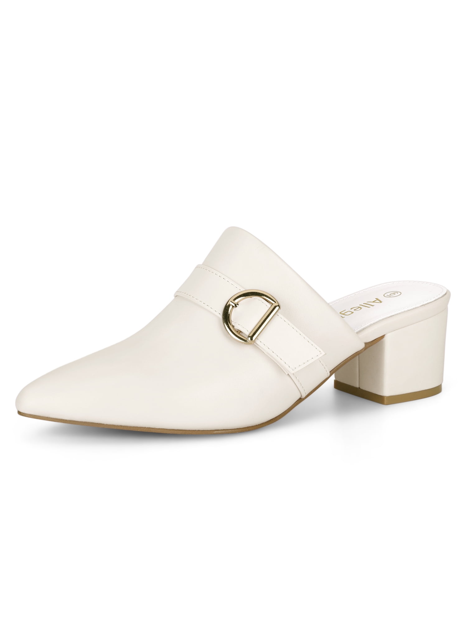 pointed toe white mules