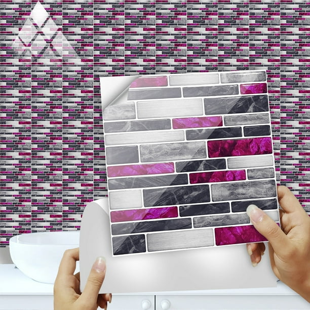 Juego de 10 Piezas Azulejos Decoración Del Hogar Xihbxyly Adhesivos Resistentes Pared Cocina