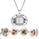 thumbnail image 5 of Collar expandible con 4 medallones para fotos, colgante de ala de ángel con bola dorada JM, 5 of 5