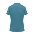 thumbnail image 3 of Natural Uniforms Womens Cool Stretch Modern Tuck-In Top Yoga Jogger Scrub Set with Regular and Petite Sizes (Teal, 3X-Large), 3 of 6
