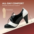 thumbnail image 2 of Chase & Chloe Women's Vintage-Inspired Lace-Up Oxford Pumps with Wingtip Design and Mid-Heel, 2 of 5