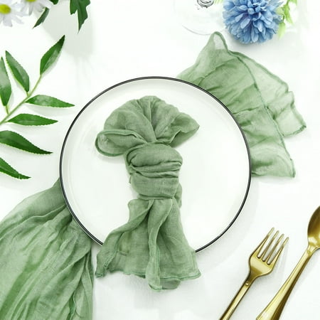 

XYAIYT Boho Style Crinkle Cloth Napkins for Wedding Party Table Decor - Set of 1 Pleated Polyester Napkin 20.07 Inch Romantic and Exquisite for Any Event Decor