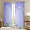 thumbnail image 2 of Feelyou Chic Bling Diamond Black Out Curtains for Kids, Blue Sequin Print Curtains Pack of 2 (42x63 Each), Modern Fashion Bedroom Curtains, Blackout Curtains Bedroom Decor, 2 of 6