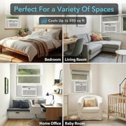 12000 BTU Window Air Conditioner with Heat, Smart WiFi Window Mounted AC Unit and Heater Combo for Apartment, Living Room, Bedroom, Rooms up to 550 Sq. Ft, APP, Voice & Remote Control