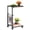 Brown, variant on C Table with Wheels, Height Adjustable C Shaped End Table for Sofa & Bed, Movable Side Table for Laptop, Snacks & Books, MDF & Metal Frame with Storage Basket, 21"-33.4" Height Range, Easy Assembly