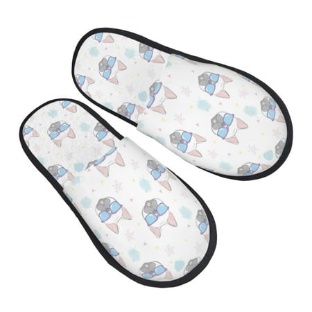 

House Slippers for Women Men - Cute Cool French Bulldog Soft House Shoes Fuzzy Slippers Lightweight Slip-On Cozy House Slippers for Woman Indoor Outdoor