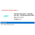 thumbnail image 2 of Cold Start Valve Gasket - Compatible with 1986 - 1989 Mercedes-Benz 560SL 1987 1988, 2 of 2