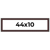 44x10 Frame Brown Round Mahogany Solid Wood Picture Frame | 1.625 Inch Moulding Width | with UV