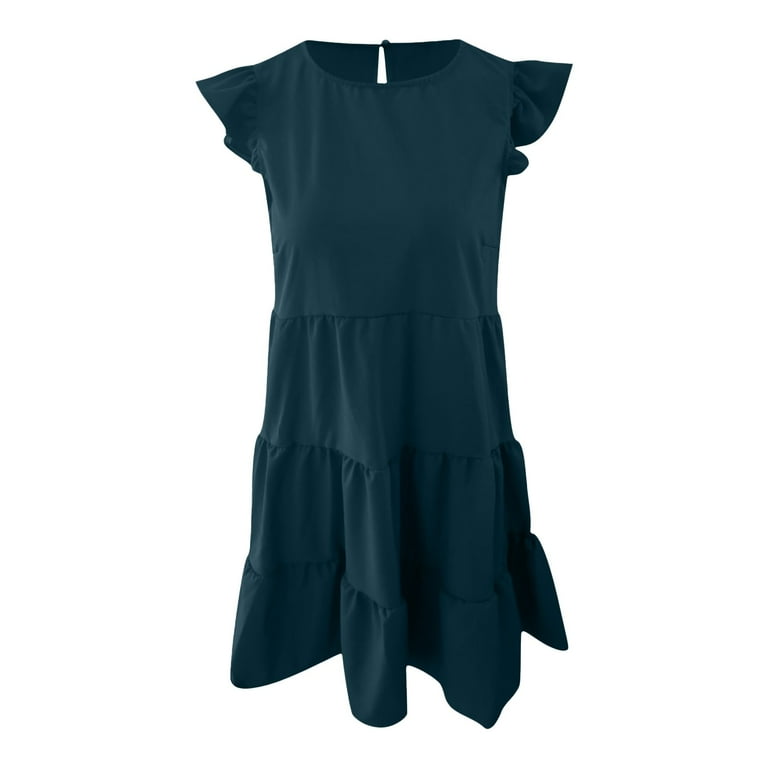 Casual Solid Patchwork O Neck Cake Skirt Dresses Casual Solid Patchwork O Neck Cake Skirt Dresses