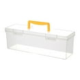 thumbnail image 1 of Caja de herramientas transparente con asa, contenedor portátil para el hogar, estuche de almacenamiento Amarillo 358 x 12 x 108 cm, 1 of 8