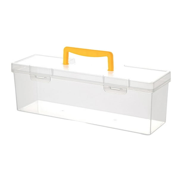 Caja de herramientas transparente a prueba de polvo para aparejos de pesca, reparación y pasatiempos. Amarillo 358 x 12 x 108 cm
