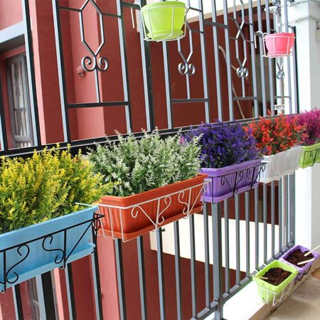 Sinhoon 16 Bundles Artificial Lavender Flowers for Outdoor Decoration, UV Resistant Fake Shrubs Garden Indoor Outdoor Decor (White)