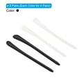 thumbnail image 3 of Uxcell Glasses End Tips Eyeglass Anti Slip Ear Sock Pieces Tube Sleeve Silicone Style 1, Black White 8 Pairs, 3 of 5