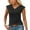 Black, variant on MIXUE Womens Summer Tops Lace Solid Color V Neck Sleeveless Vest Fashion Pullover T-shirts Sportwear,Black,XL