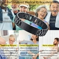 thumbnail image 2 of Metaljc Stainless Steel Medical Alert ID Bracelet for Men Women, Carving Epilepsy, 2 of 4