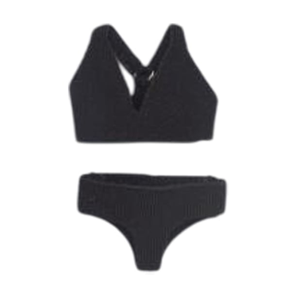 Figura a escala 1/12, conjunto de ropa interior, disfraz, muñeca DIY, cosplay, ropa de muñeca de moda negro
