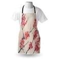 thumbnail image 3 of Floral Apron Cherry Blossoms Sakura Eastern Old Style Painting Print Vintage Asian Theme, Unisex Kitchen Bib Apron with Adjustable Neck for Cooking Baking Gardening, Pink Beige Gray, by Ambesonne, 3 of 3