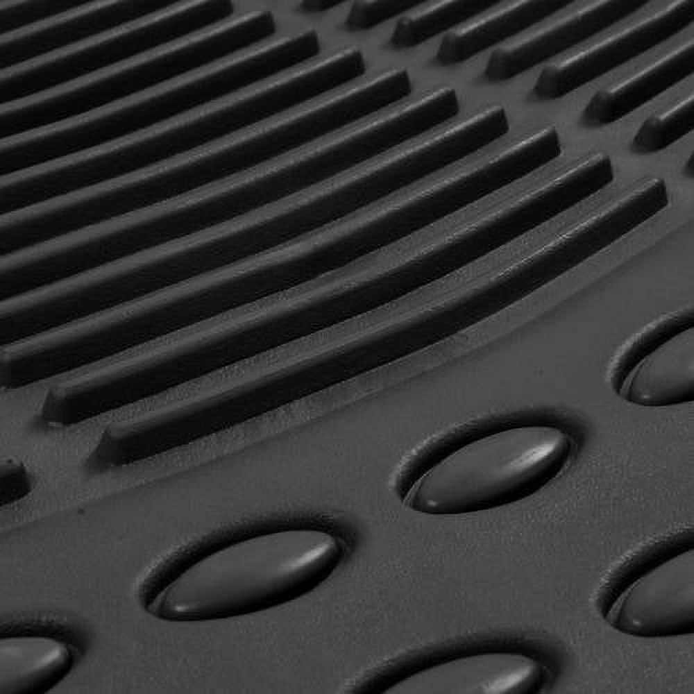 BDK 3 Row Car Floor Mats for SUV and Van, Heavy Duty Rubber Mats and Liner, Black Beige Gray