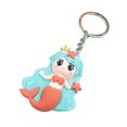 thumbnail image 2 of rygai Mermaid Keychain Cartoon Colorful Multipurpose Three-dimensional Reusable Decorative Gift Cute Princess Doll Key Ring Backpack Pendant for Handbag,Orange, 2 of 8