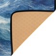 thumbnail image 3 of Yayeee Area Rugs for Living Room 5.2'x4' Non Slip Washable Bedroom Floor Carpet, Blue Watercolor Ocean Waves, 3 of 5