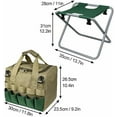 thumbnail image 2 of Folding Garden Stool with Detachable Storage Tote Bag, Portable Folding Chair Seat with Tools Set Organizer,Suitable for Fishing,Outdoor Sports,Hiking,Camping & More, 2 of 7
