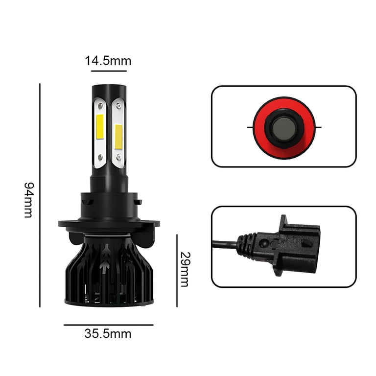 H13 LED Headlight Bulbs For Dodge Ram 1500 2500 2006-2009 Hi/Lo Beam Kit 2X