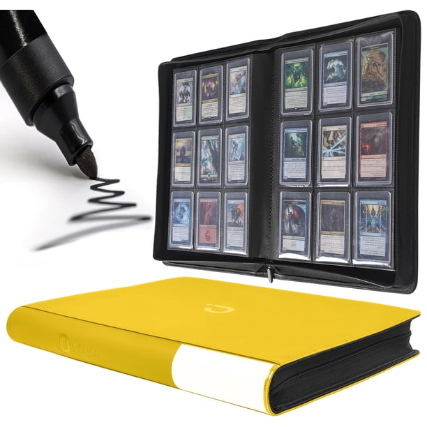 Carpeta Toploader D DACCKIT modelo C con capacidad para 288 tarjetas amarillas
