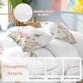 thumbnail image 2 of Cal King 4 Piece Bedding Set Garden Butterfly Colorful Hydrangea Soft Breathable Duvet Cover and Pillowcase,Spring Watercolor Floral Duvet Cover Set Bed Sheets for Bedroom Dormitory Guest Room, 2 of 9