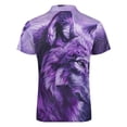 thumbnail image 5 of Purple Wolf Men Zipper T-shirt Summer Casual Short Sleeve T-shirt Top, 5 of 7