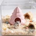 thumbnail image 6 of Qocolcyl Pink Ceramic Christmas Tree Hamster House, Pinaster Shaped Small Pet Hideout Bed, Breathable Cooling Habitat For Hamsters, Gerbils And Small Rodents, 6 of 7