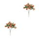 thumbnail image 4 of Yuarrent Ramo de flores rosas de seda de eucalipto artificial, flor falsa, jarrones para el hogar, decoración de habitación, naranja Naranja 2piezas, 4 of 6